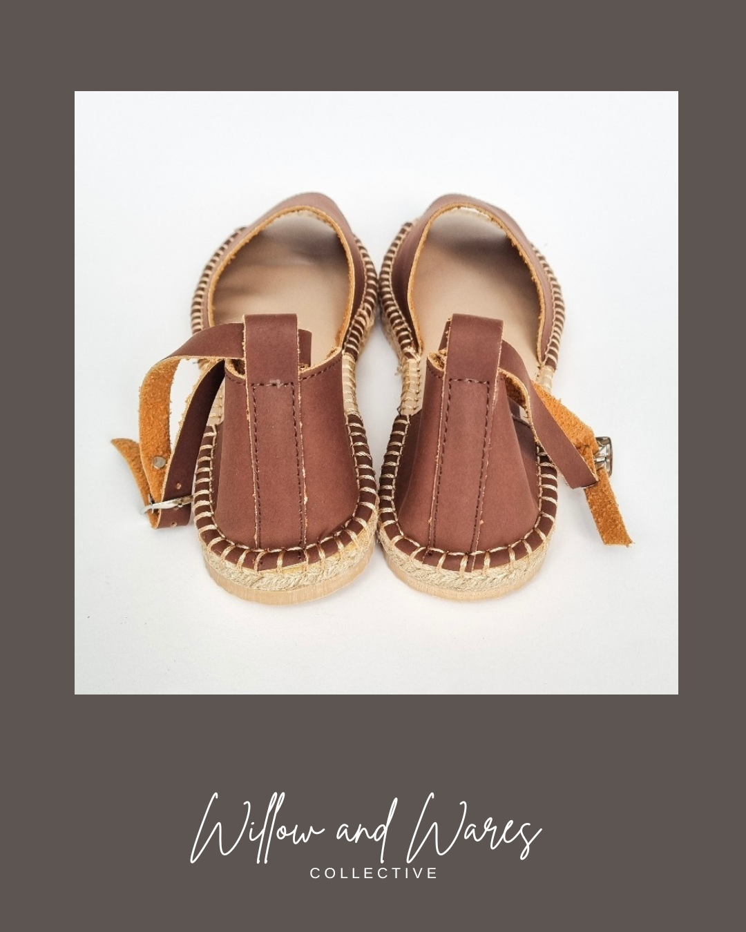 Nini Open Toe Leather Sandal Chocolate Brown