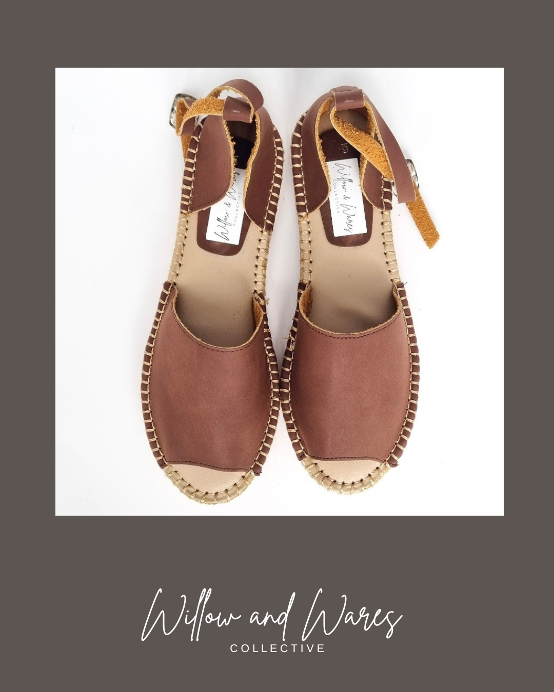 Nini Open Toe Leather Sandal Chocolate Brown