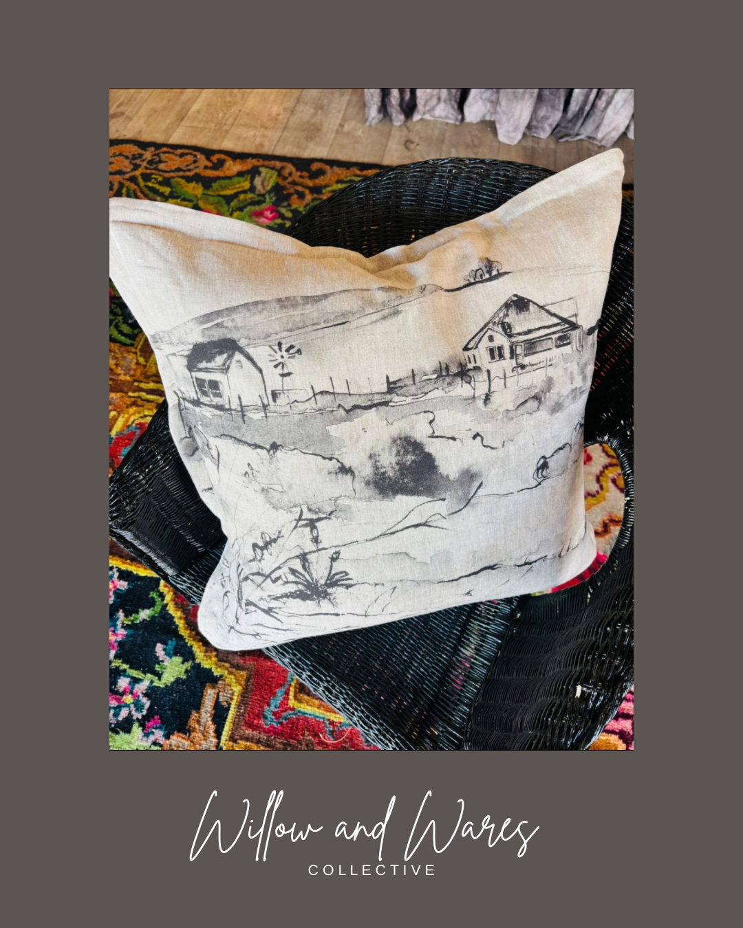 Square Linen Cusions by Jacolize Art