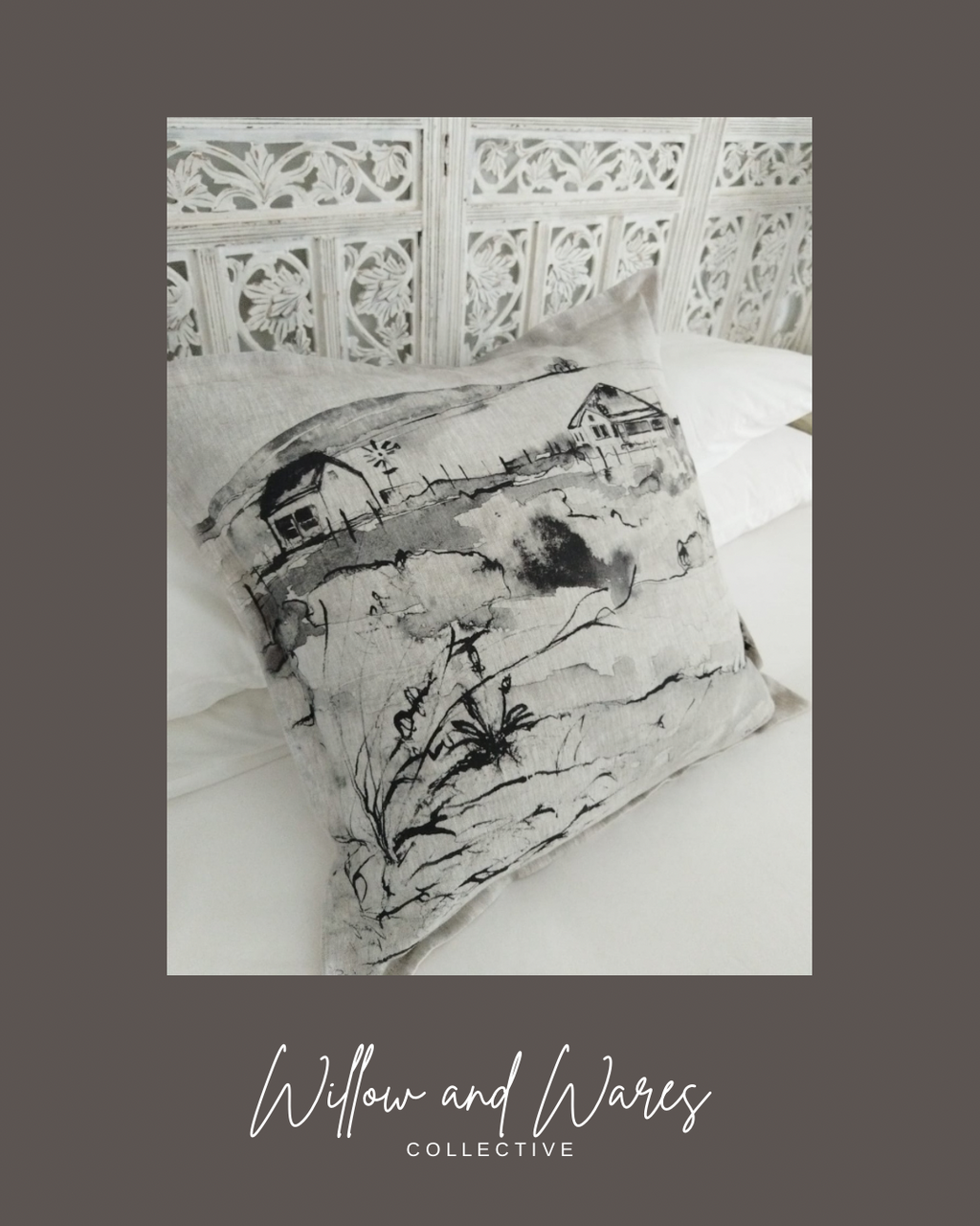 Square Linen Cusions by Jacolize Art
