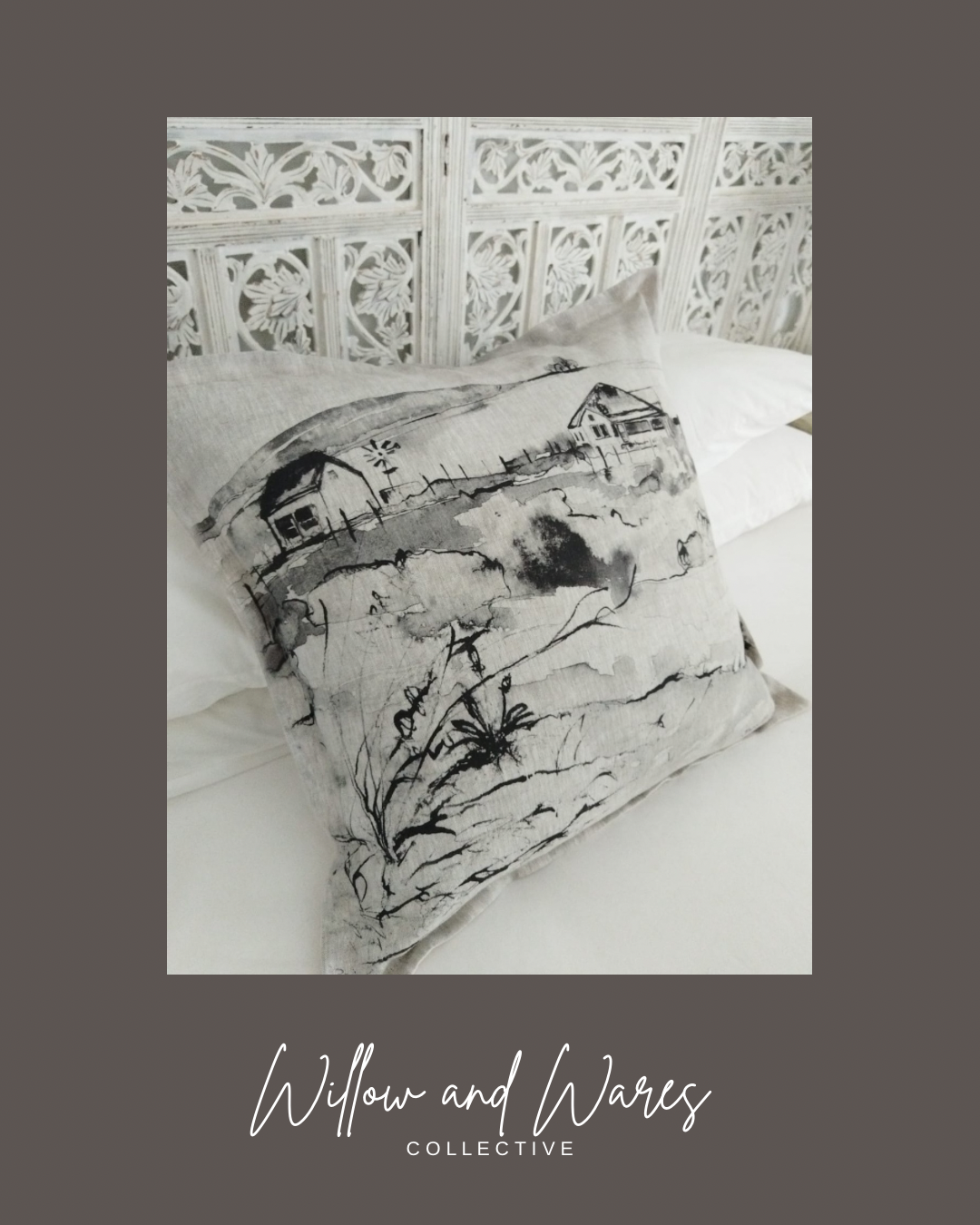 Square Linen Cusions by Jacolize Art