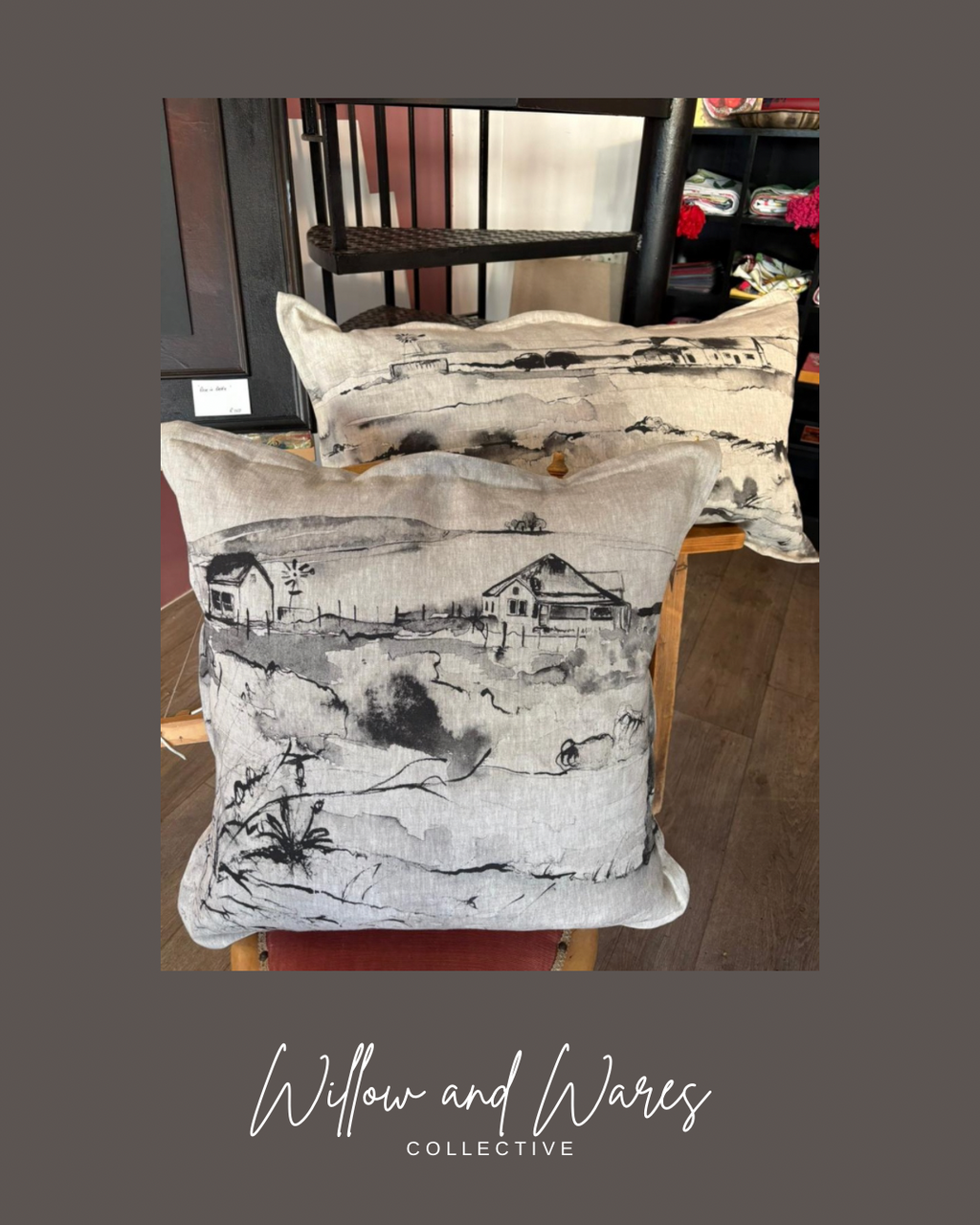Square Linen Cusions by Jacolize Art