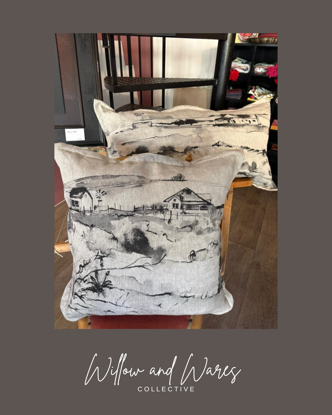 Square Linen Cusions by Jacolize Art